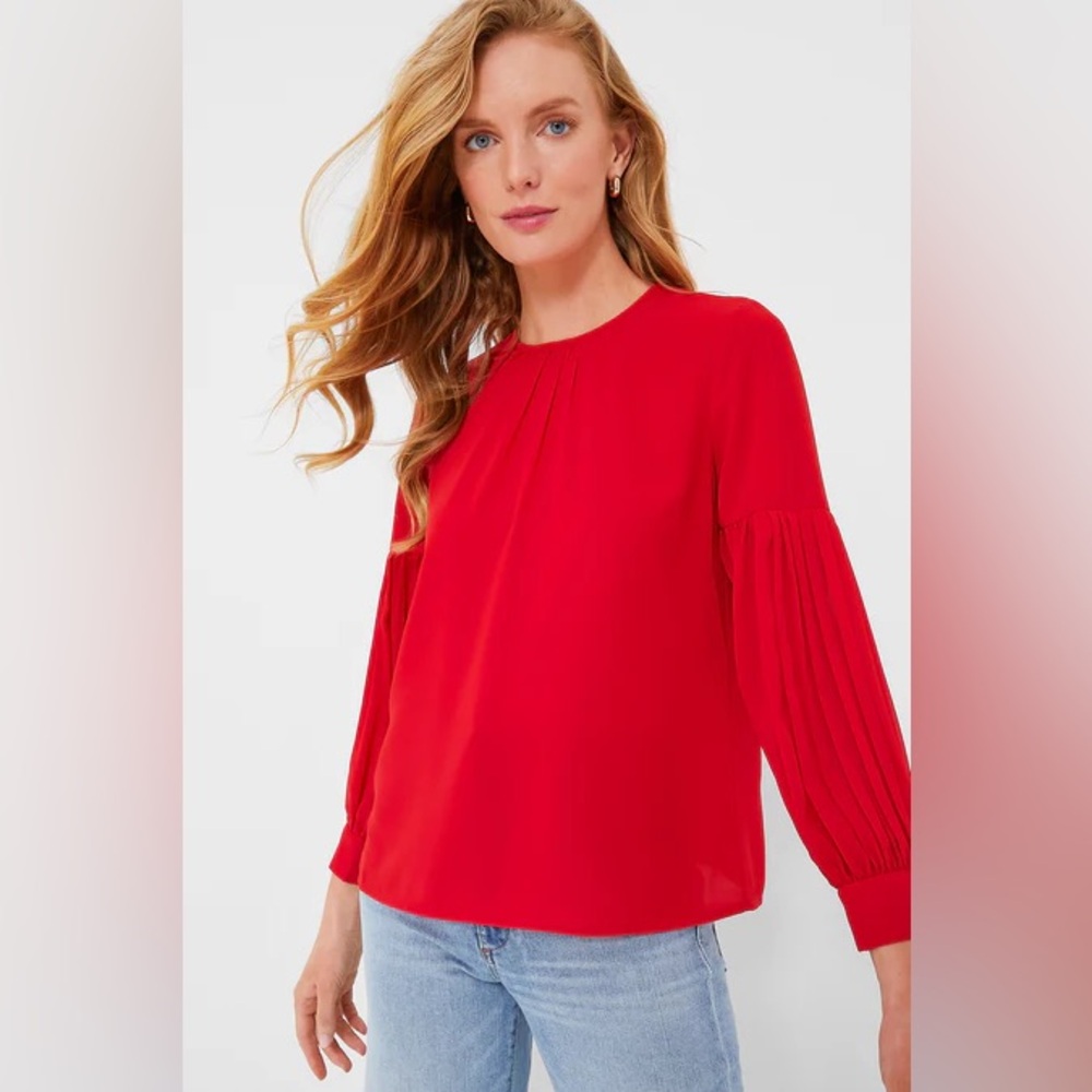 NWT Tuckernuck Crimson Tara Blouse XXL—flattering and elegant